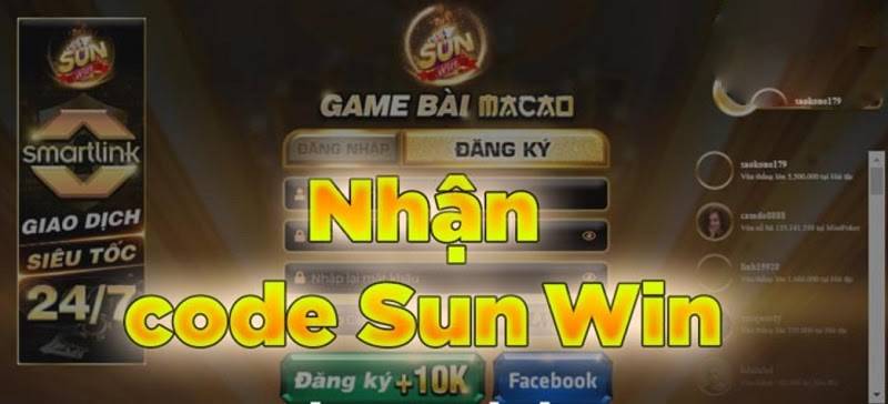 mã code Sunwin giá trị 