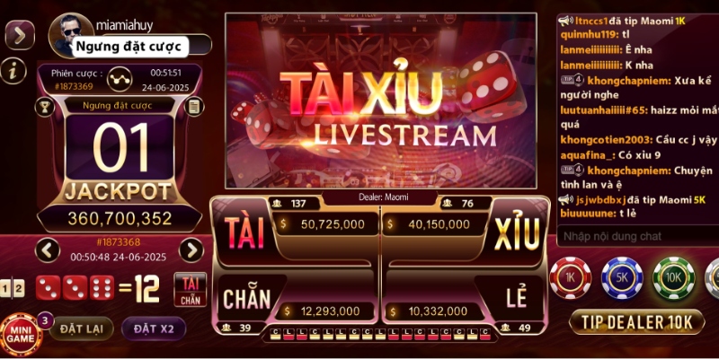 Các cửa cược tài xỉu đa dạng, phù họp với mọi game thủ