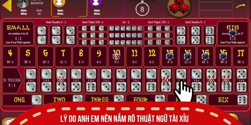 Lý do anh em nên nắm rõ thuật ngữ tài xỉu